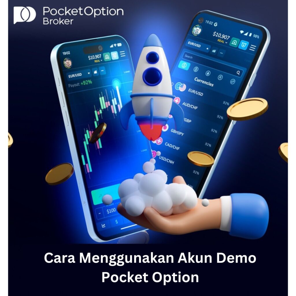 Cara menggunakan akun demo Pocket Option.