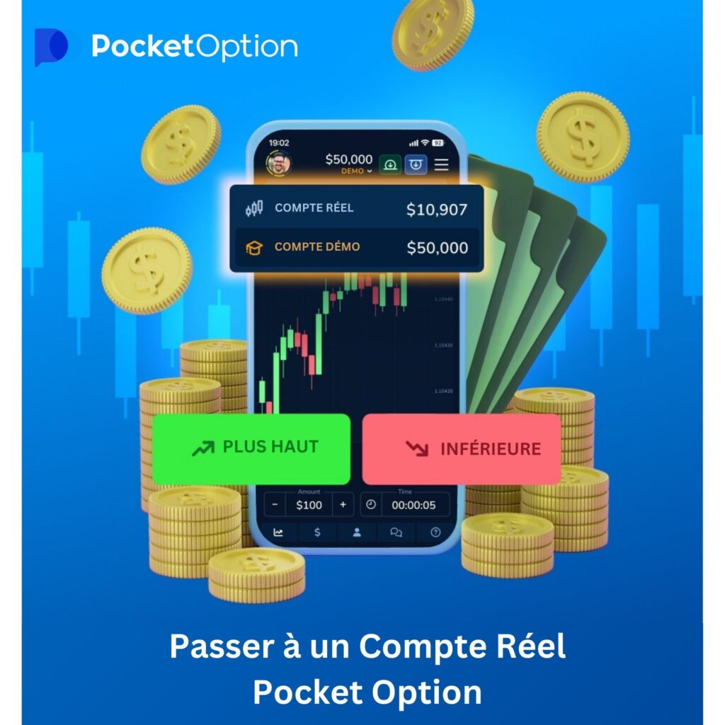 Passer à un compte réel Pocket Option.